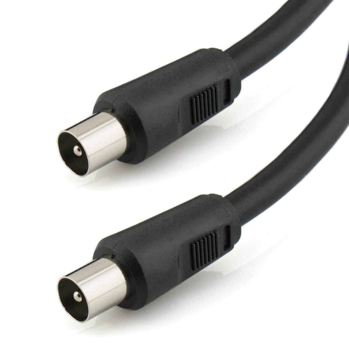 кабель антенный коаксиальный вилка(coax 9.0mm) - вилка(coax 9.5mm),  2.5 метра, цвет черный